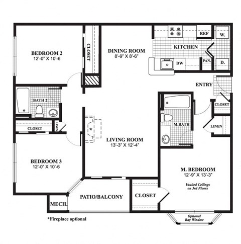 Piermont Floor Plan at Ardenwood Apartments, North Haven, 06473